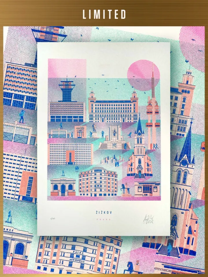 Limitovaný print Žižkov / Praha