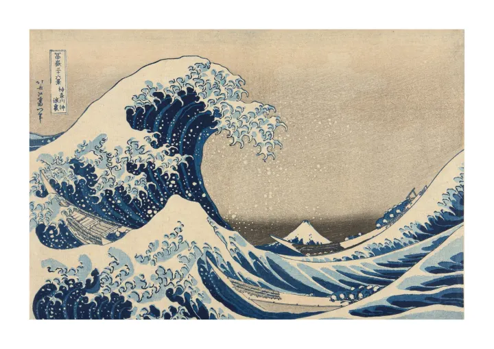 Velká vlna u pobřeží Kanagawy, Katsushika Hokusai, ca. 1830–32